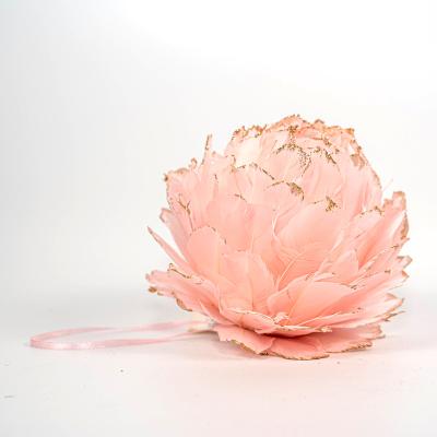 China China Feather Product Factory Rooster Feather Flower Ball For Arts And Crafts Feather Decorative Brooches for sale