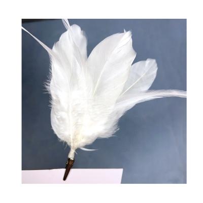 China Use Wholesale Unique Stuff Vintage Stem Eco-Friendly Handmade Decorative Christmas For Feather Hat Trim For Arts And Crafts Decorative Feather Brooches for sale