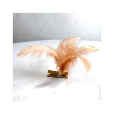 China Use the substance factory direct sales commercial fluffy feather hair clip feather flower eco-friendly dyeing high quality ball for decoration weddings for sale