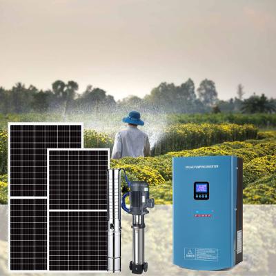 China Best quality 3 phase 750w 3700w 11kw 22kw 37kw 75kw mppt single phase single phase hybrid solar pump inverter HSPH for sale