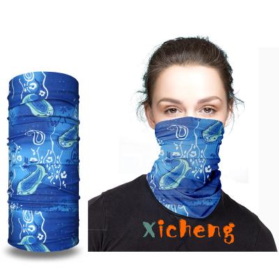 China Custom Copy Outdoor Activities Fishing Turbans Elastic Neck Headwear Handwrap Bandana Warmer Scarf for sale