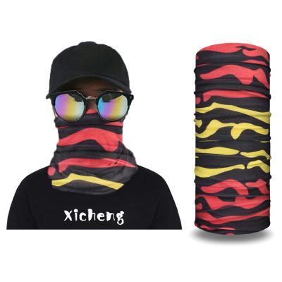 China Outdoor Activities Ballistic Helmet With Face Mask Polyester Bandana Seamless Custom Printing for sale