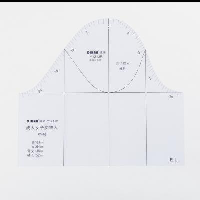 China Pattern Maker DIHAN Y121JP Woman's Sleeve Pattern Garment Prototype Making Pattern Cutting Quilting Rulers Sewing Ruler for sale