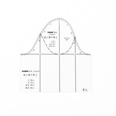 China Pattern Maker DIHAN Y224JP 1:4 Scale Man's Sleeve Pattern Garment Prototype Making Pattern Cutting Rulers And Quilting Templates Sewing Ruler for sale