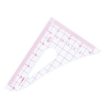 China Model Maker DIHAN #3514 Metric Triangle Scale Ruler, 1/4 Line Scale Tailor Fashion Design Ruler Sandwich Ruler Vary Form Sewing Ruler for sale