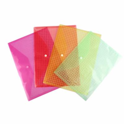 China Office School Stationery Manufacturer Supply Document Bag A4/FC Lattice Information Bag Clear Packing Clear PVC Bags for sale