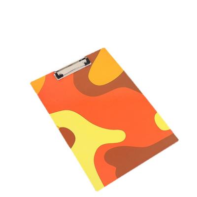 China Durable A4 Camouflage Cardboard Clipboard Clip Board Reactive Paper Clip Sketch Board for sale