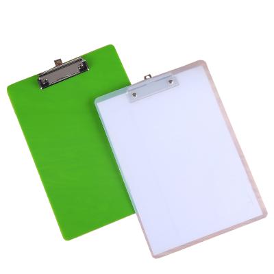 China Office School Stationery Manufacturer A4 Writing Board Clip Color Clip Board Clip PP Transparent Frosted Folder Small for sale