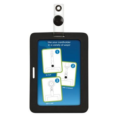 China Durable Most Classic And Durable Rubberized ID Badge Holder Silicone ID Card For Key Cards And ID Cards for sale