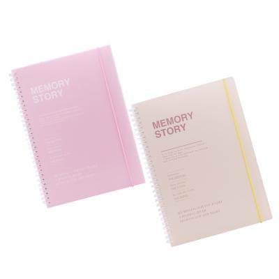 China High quality A4 spiral notebook, A5 style pp cover, double spiral notebook for sale