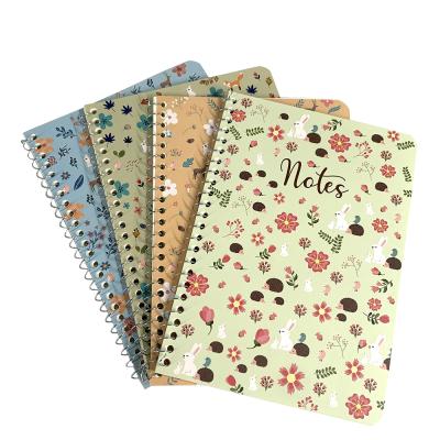 China Wholesale Customized Spiral Printing Theme Spiral Notebook A5 Art Paper Cover Strap Notebook for sale