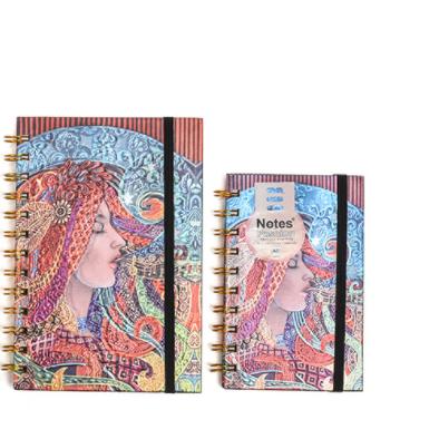 China Hot Sale Colorful Spiral 2022 Emboss Custom Printed A6 Cover Spiral Notebook and Planner Printing Agenda for sale