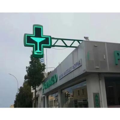 China IP65 Outdoor P10 Led Pharmacy Cross Display Led Billboard Sign Full Color for sale