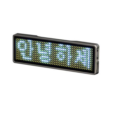 China 93*30*6mm Creative LED Display Name Badge , Scrolling Wireless Led Name Plate for sale