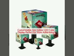 Customizable Size Indoor LED Cube Display Perfect for Store Advertising