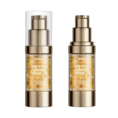 China Private Label 30ml Skin Care Moisturizing Anti Wrinkle Repairing 24K Caviar Anti Aging Face Serum for sale