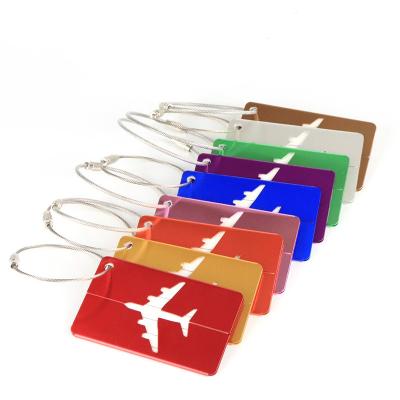 China Scratch Metal Luggage Tag Boarding Bag Dish Aircraft Label- Styling Business Gifts Boarding Tag Metal Lift Box Dog Tag for sale