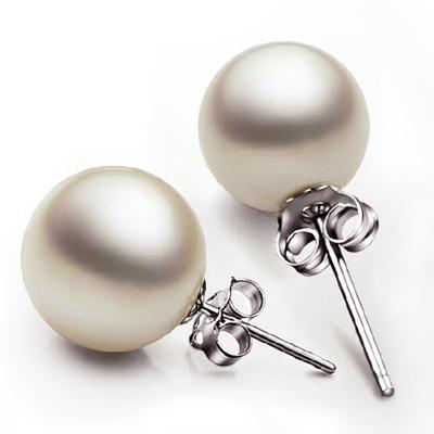 China Wholesale Vintage Factory Stud Earrings Circle Pearl Silver Plated Small Earrings For Women for sale