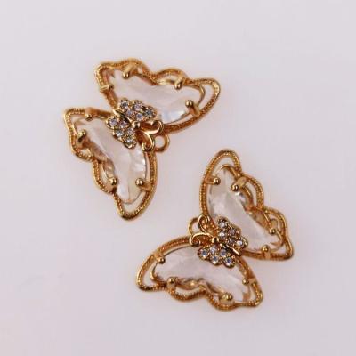 China Fashion Beautiful Jewelry Diy Butterfly Charm Creative Butterfly Pendants Necklace Accessories For Jewelry Making for sale