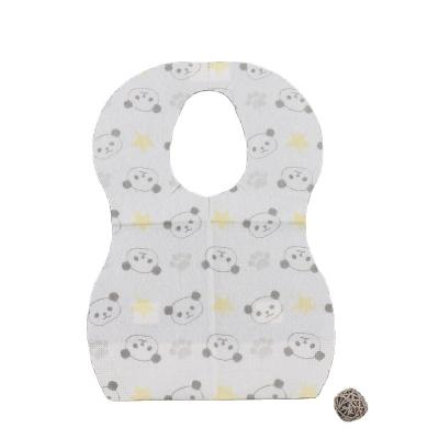 China Disposable Custom Printed Nonwoven Paper Baby Apron Disposable Bib For Girl Boy Kids OEM Disposable Baby Bibs for sale