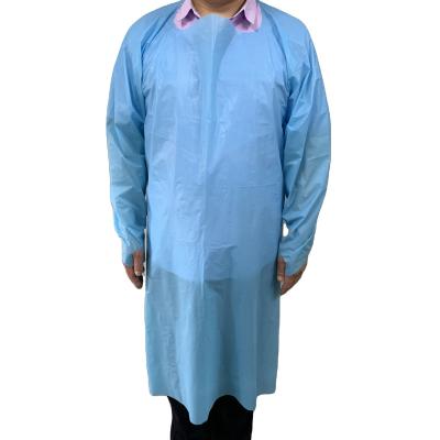 China Long Sleeve Stock Available Ready To Ship Disposable Waterproof CPE Apron With Long Sleeves for sale