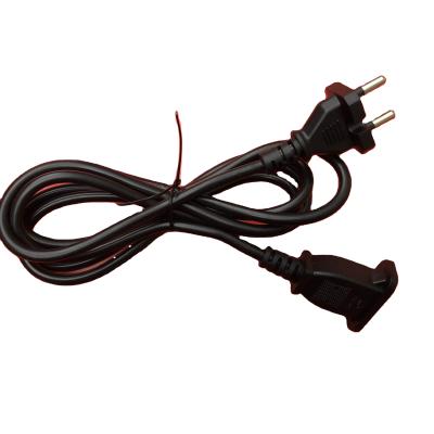 China Household Appliance Power Cord 1.2m ENEC KEMA 250V 16A Black Eu HO5VVH2-F 2x1.0mm2 for sale