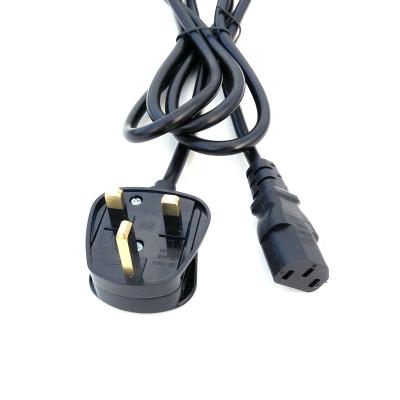 China Household Appliance 1.5m BS UK AC Power Cord Black 1363 With C13 H05VV-F 3G*1.5mm2 for sale