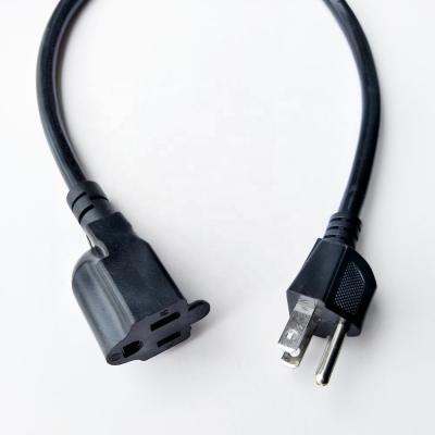 China Household Appliance Extension Cord 2m PSE 125v 3 Pin Japan Black Male To 3x0.75mm2 Female for sale