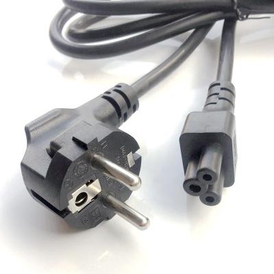 China Industrial equipment black power cord 1.5m kc 250V 16A South Korea with IEC C5 HO5VV-F 3x0.75mm2 for sale