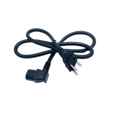 China Home appliance 6ft Swiss 3 pin plug to IEC c13 HO5VV-F 3x1.5mm2 right angle power cord for sale