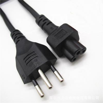 China Household Black Swiss Appliance 1.8m Sev 3Pin AC Power Cord With IEC C5 HO5VV-F 3x1.5mm2 for sale