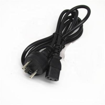 China Household Appliance 1.8m DEMKO Black Danish Power Cord With IEC C13 HO5VV-F 3x0.75mm2 for sale