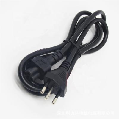 China Household Appliance 1.8m Inmetro Brazilian Black AC Power Cord IEC C5 HO5VV-F 3x0.75mm2 for sale