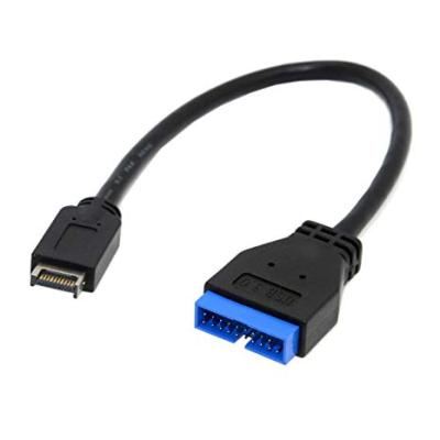 China Black Laptop 30cm E Type USB3.1 Male To IDC 20Pin Male Cable for sale