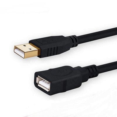 China Black Laptop 2m USB 2.0 Extension Cable Charging Male To Female In Stock for sale