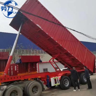 China Truck Trailer 4 axles 3 axles rear dump semi trailer 40ton cargo dump truck tipper trailer with U-shape for sale in pakistan for sale