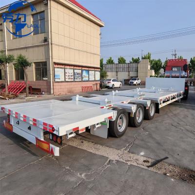 China Truck Trailer China manufacturer 2axle 3 axle 20ft 40ft 40 ton flatbed trailer cheap flatbed container transport semi trailers for sale for sale