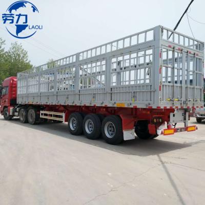 China Truck Trailer widely used 50ton truck trailer side wall trailer stake fence cargo semi trailer with 3 axles for sale