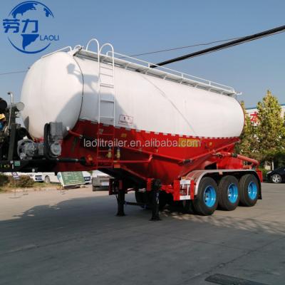 China Truck Trailer Laoli brand 2 3 4 axles Bulk Power Cement Tank Semi Truck 30 cbm V-type Trailer Bulk Power Cement Tank Semi Truck Trailer for sale