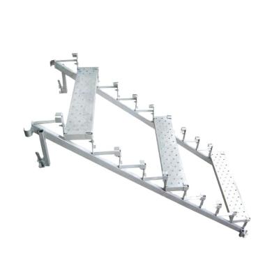 China Modern Cold Galvanized Silver Gray Scaffolding Steel Step Ladder Scaffolding Stairs for sale