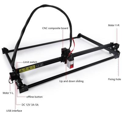 China A40640 80W CNC Laser Engraving Machine Air Cooled Head Max Cutting Machine Pro Large Working Area 460*810mm With Adjustable Laser Power for sale