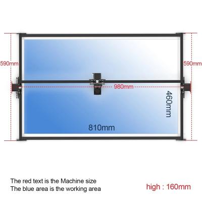 China Air Cooled Ready to Ship 40W 810*460mm CNC Laser Engraving Cordless Engraver Carver DIY Logo Marker Print Cutter Machine App Control Laser for sale