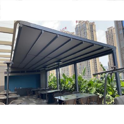 China Customized Aluminum Pergola Easily Assembled Adjustable Waterproof Electric Retractable Patio for sale