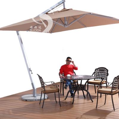 China Patio\garden\outdoor aluminum hanging umbrella\hotel\beach high quality outdoor small square for sale