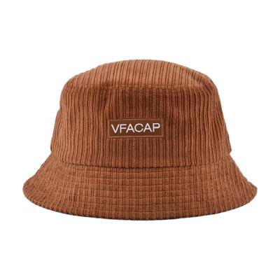 China Customized embroidery hat corduroy fisherman bucket fishing hats by high quality logo image disigner for men women for sale