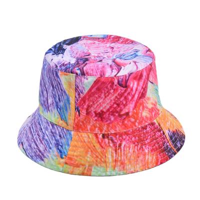 China 2021 Hot Sale Plush Bucket Fisherman Cap Sun Protection Outdoor UV Hats Reversible Printing Fishing Hat for sale