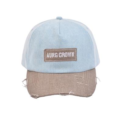 China JOINT High Quality Washed Denim Sports Hat Embroidery Baseball Caps Hats For Women Mens for sale