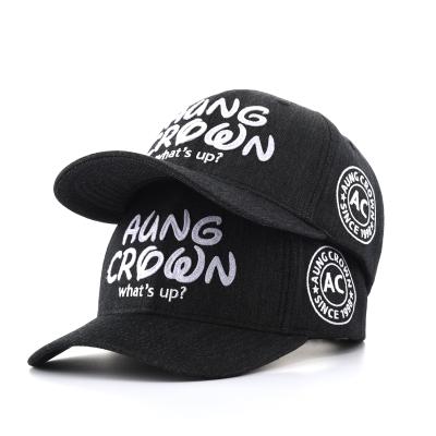 China Custom Embroidery Logo Washed Denim Baseball Hat Wholesale COMMON Baseball Caps Hat for sale