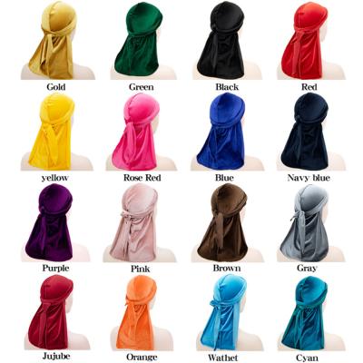 China Velvet Designers Durags For Men's Custom Durags Velvet Durags for sale