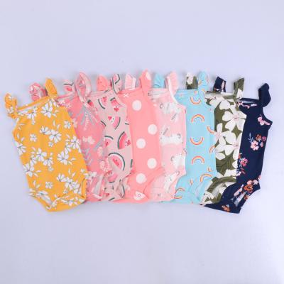 China Wholesale Growprint sleeveless and short sleeve baby clothes cotton newborn infants soft rompers boy and girls baby jumpsuits for summer for sale